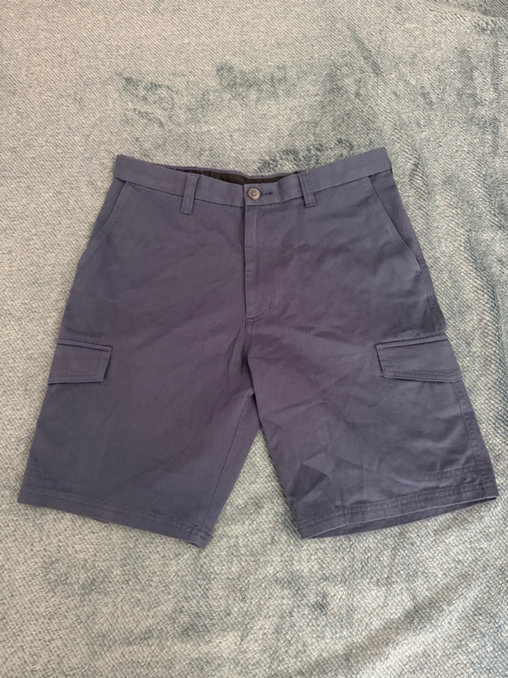 Men's Haggar Cotton Cargo Shorts Navy Blue